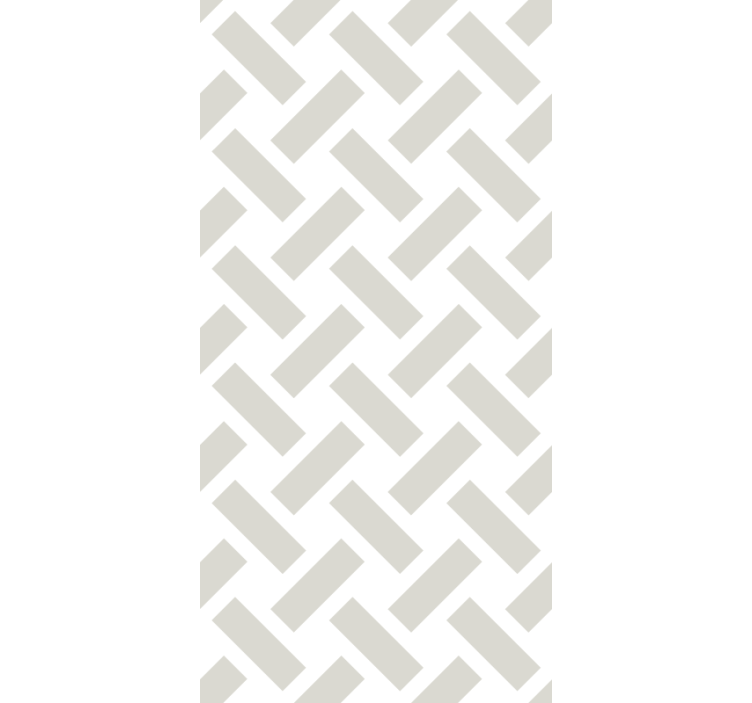 Papel tapiz pasillo patrón cuadrado blanco geométrico - TenVinilo
