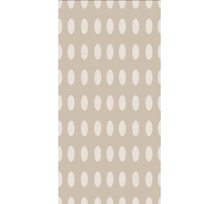 Papel tapiz comedor patrón geométrico círculos blancos - TenVinilo