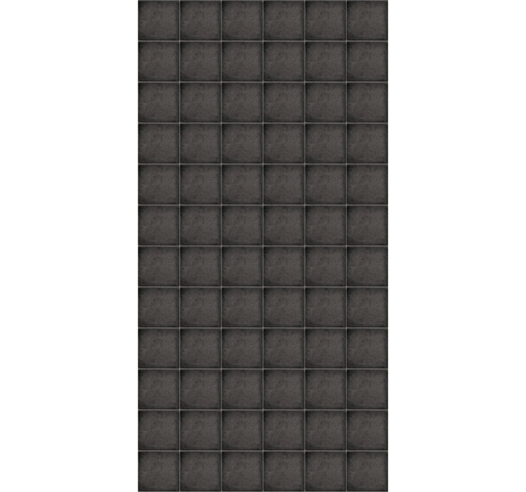 Papel tapiz azulejos ladrillos cuadrados negros de piedra - TenVinilo