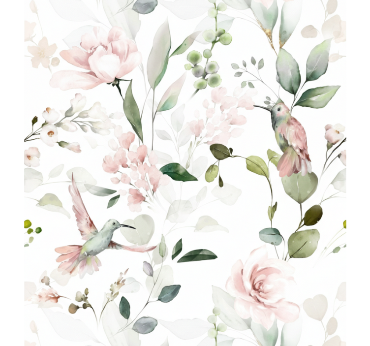Papel tapiz para sala pájaro pastel suave - TenVinilo