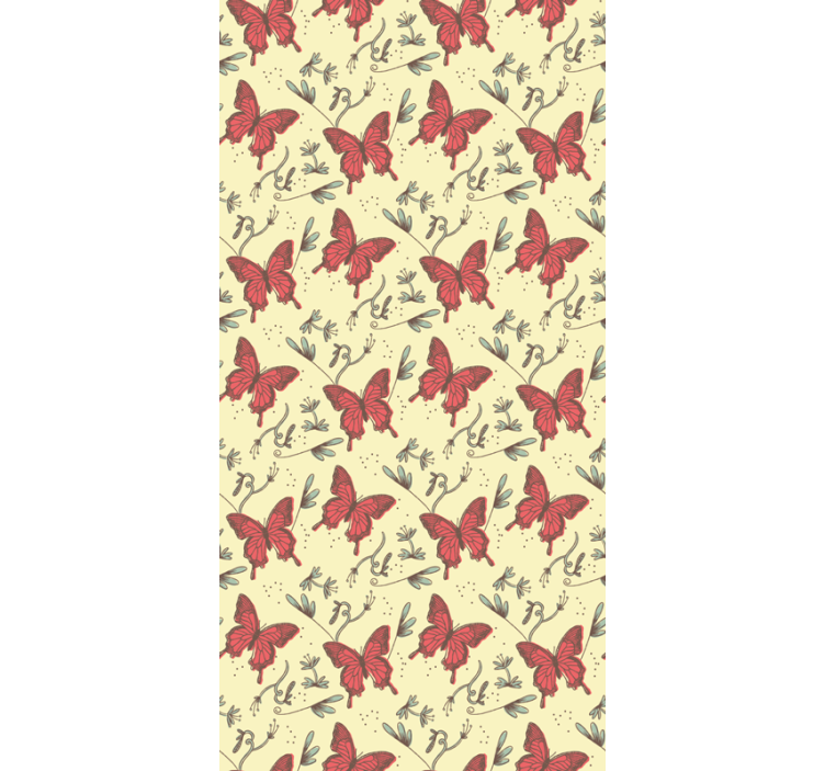 Papel tapiz mariposas estilo vintage - TenVinilo