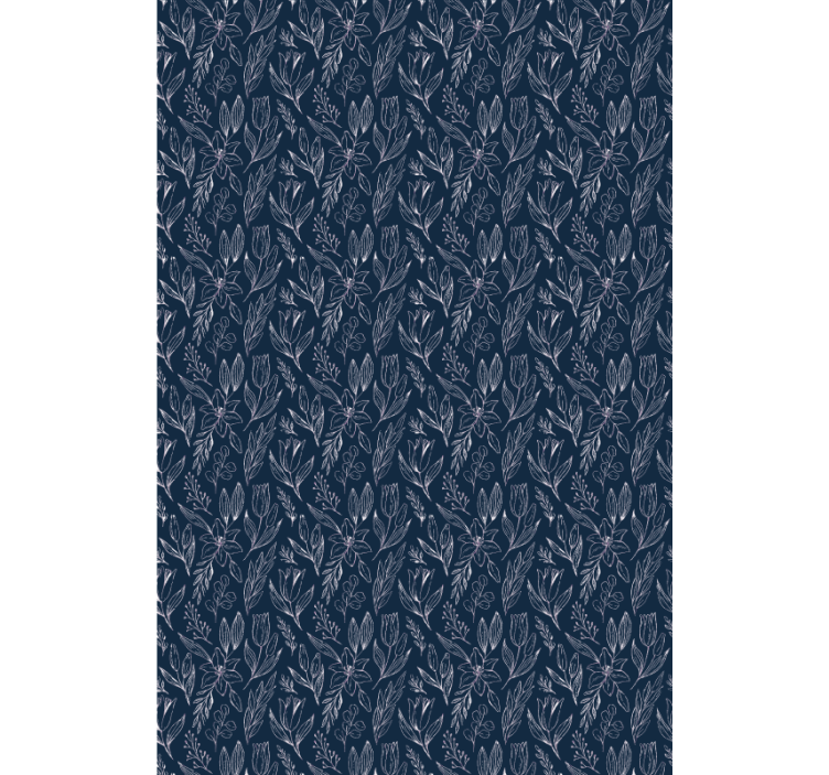 Papel tapiz pasillo diseño floral lirios sin costuras - TenVinilo