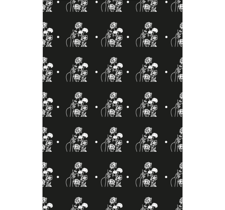 Papel tapiz pasillo silueta en blanco y negro - TenVinilo