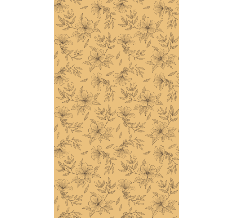 Papel tapiz pasillo patrones estilizados beige - TenVinilo