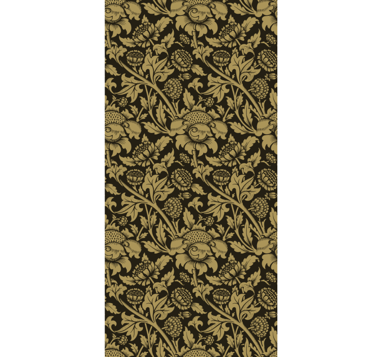 Papel tapiz pasillo patrón clásico beige - TenVinilo