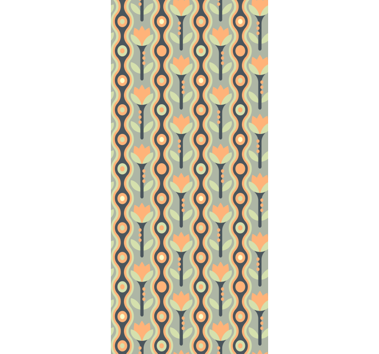 Papel tapiz pasillo rollo de pétalos abstractos - TenVinilo