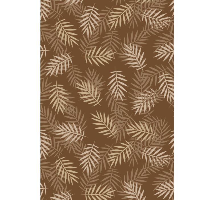 Papel tapiz para sala patrón de hojas naturales - TenVinilo