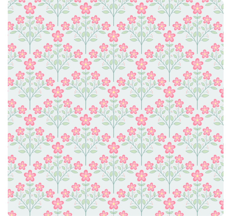 Papel tapiz azulejos mosaico floral pequeño - TenVinilo