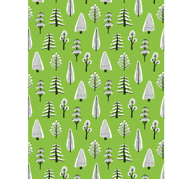 Papel tapiz árboles diferentes árboles verdes - TenVinilo