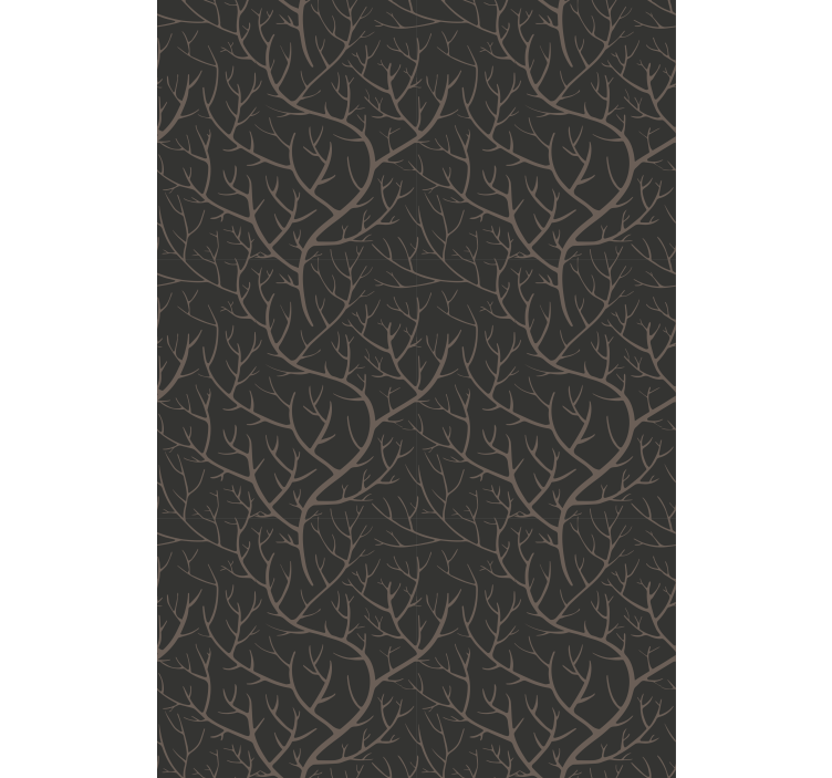 Papel tapiz árboles bosque nocturno escandinavo - TenVinilo
