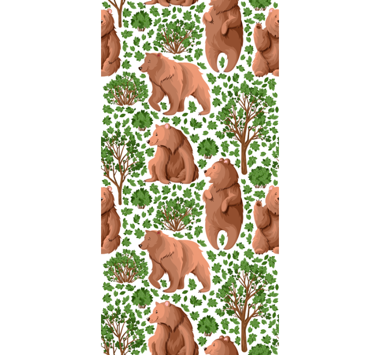 Papel tapiz árboles con fauna - TenVinilo