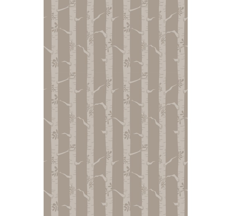 Papel tapiz árboles patrón escandinavo de árboles delgados - TenVinilo