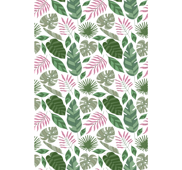 Papel tapiz para sala tema de vegetación tropical - TenVinilo