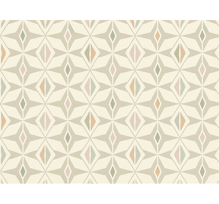 Papel tapiz para sala geométrico colorido - TenVinilo