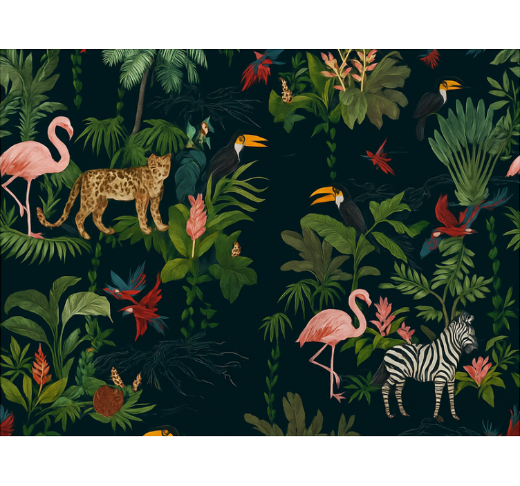 Papel tapiz recámara matrimonial diseño exótico oscuro - TenVinilo