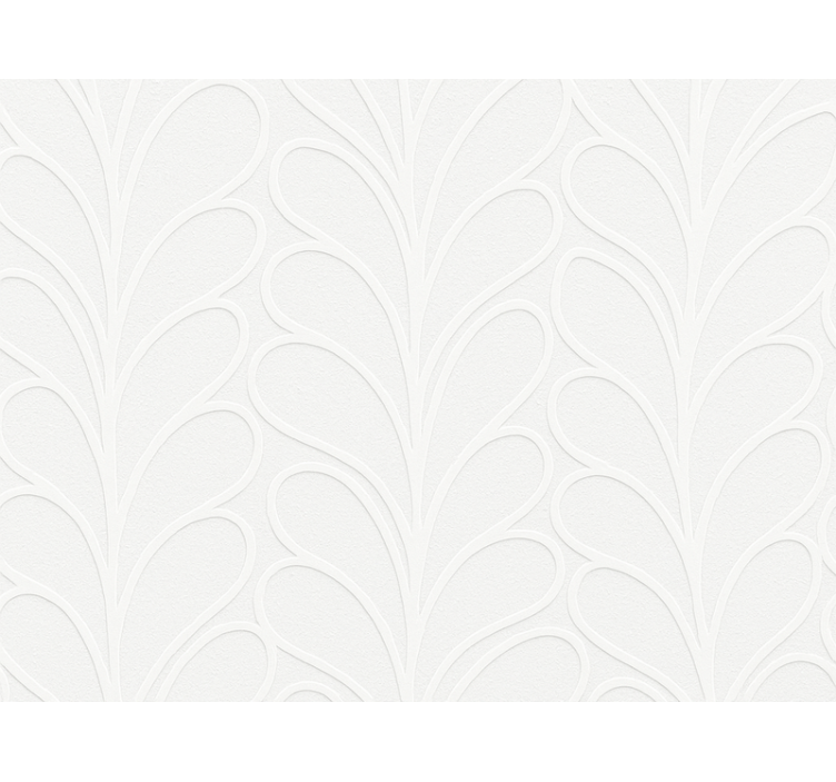 Papel tapiz para sala textura 3d hoja blanca - TenVinilo