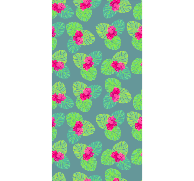 Papel tapiz floral diseño de flor de magnolia en agua - TenVinilo