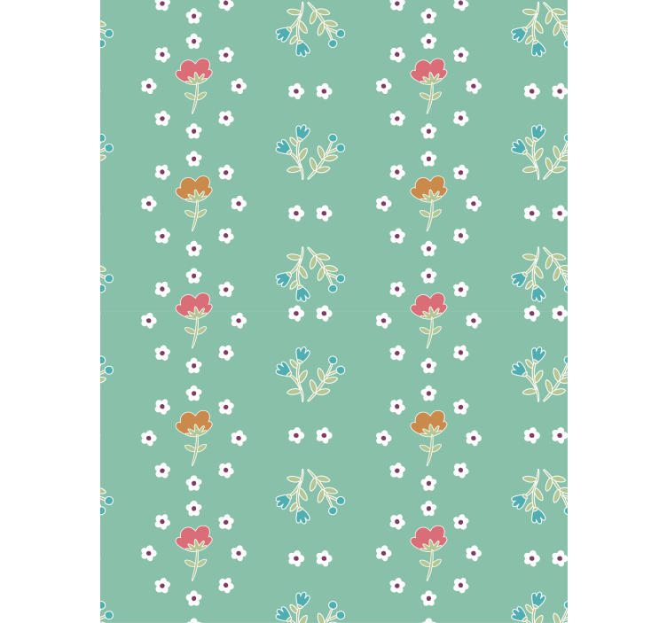 Papel tapiz floral estilo vintage - TenVinilo