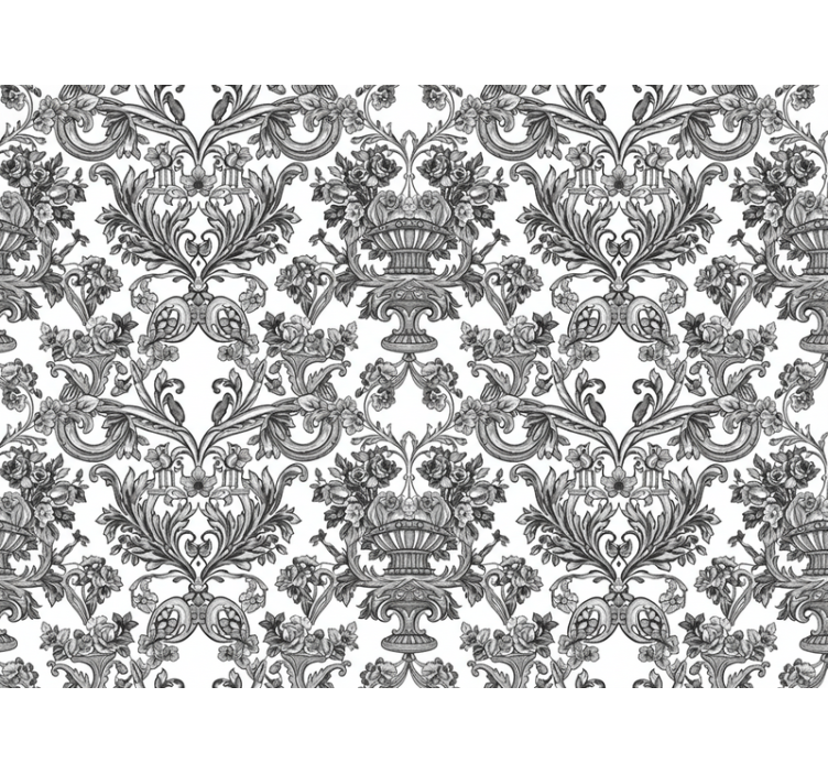 Papel tapiz barroco jardín secreto sombrío - TenVinilo