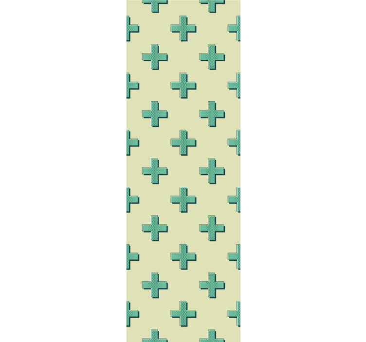 Papel tapiz para recámara cruces de colores bonitos - TenVinilo