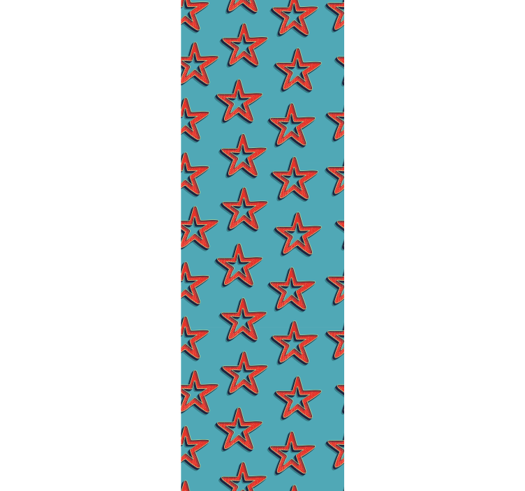 Papel tapiz para recámara patrón retro de estrellas - TenVinilo