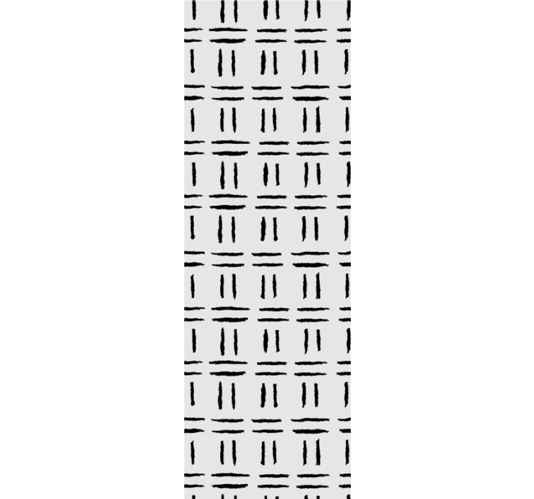 Papel tapiz para recámara patrón de cuadrícula con tinta - TenVinilo