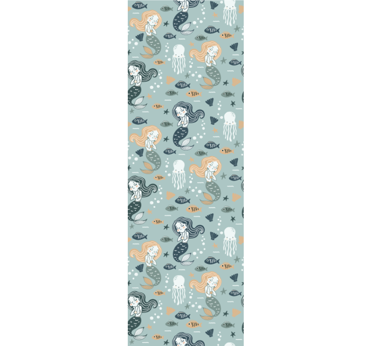 Papel tapiz para recámara diseño sirenas mágicas - TenVinilo