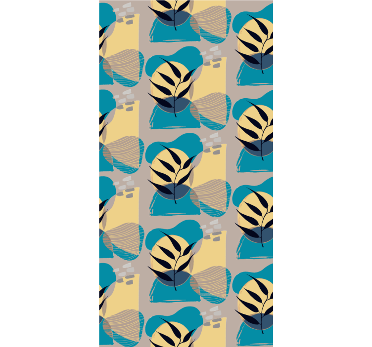 Papel tapiz para recámara patrón abstracto azul africano - TenVinilo