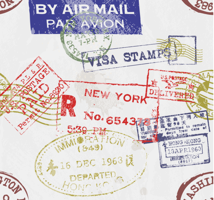 Papel pintado retro Postales antiguas - TenVinilo