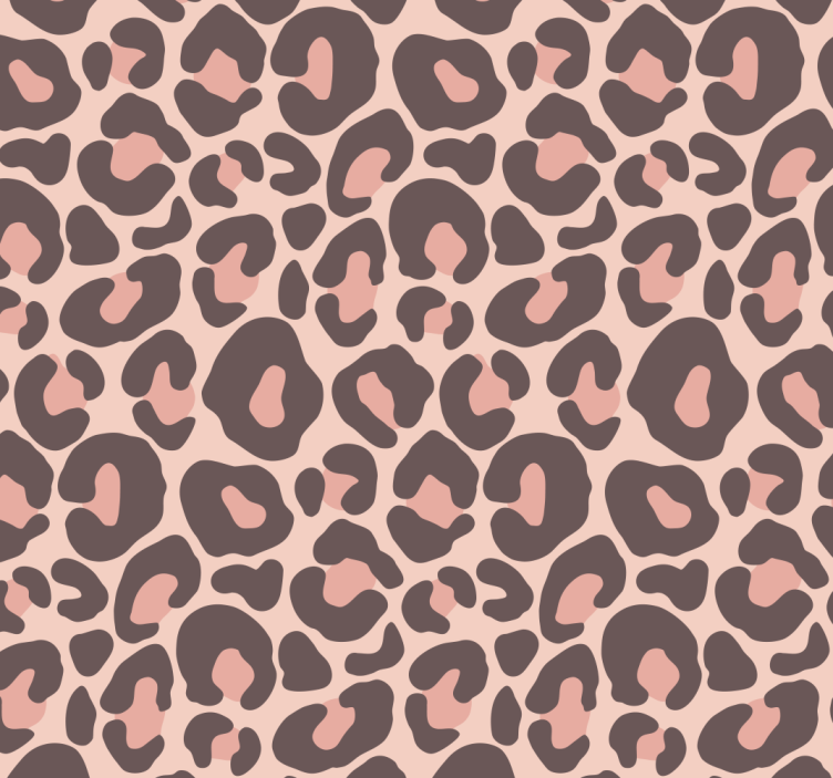 Papel pintado animal Estampado de leopardo rosa - TenVinilo