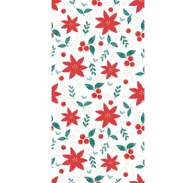 Papel tapiz navidad patrón de flores de pascua festivas - TenVinilo