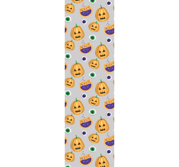 Papel tapiz Halloween patrón de calabaza - TenVinilo