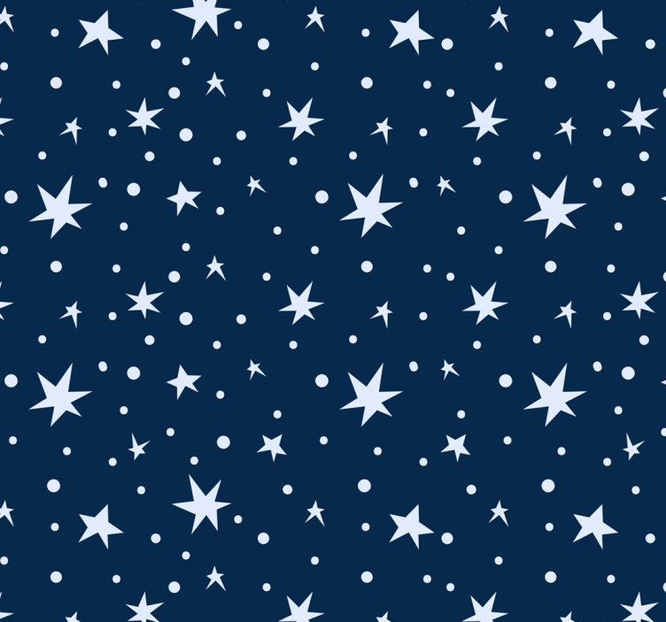 Papel pintado infantil estrellas color azul marino - TenVinilo
