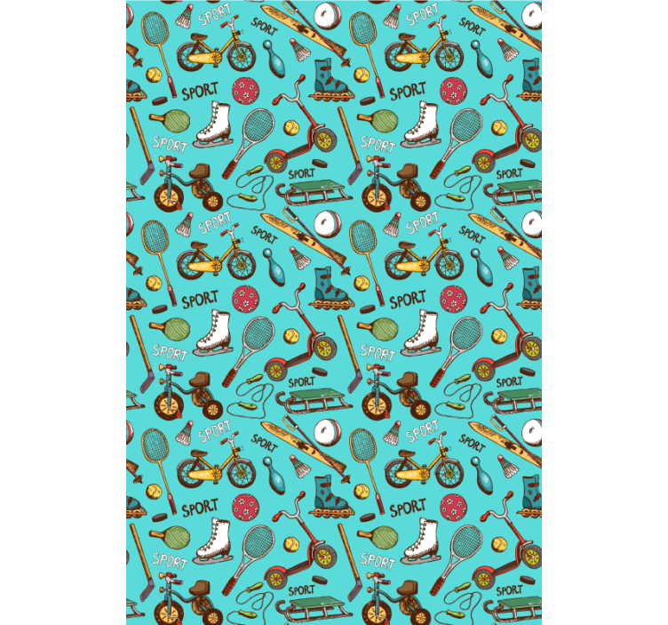 Papel pintado juvenil Iconos de deportes - TenVinilo