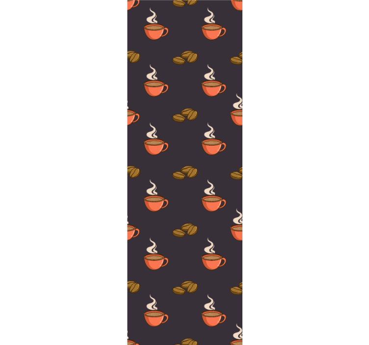 Papel tapiz personalizable patrón de la hora del café - TenVinilo