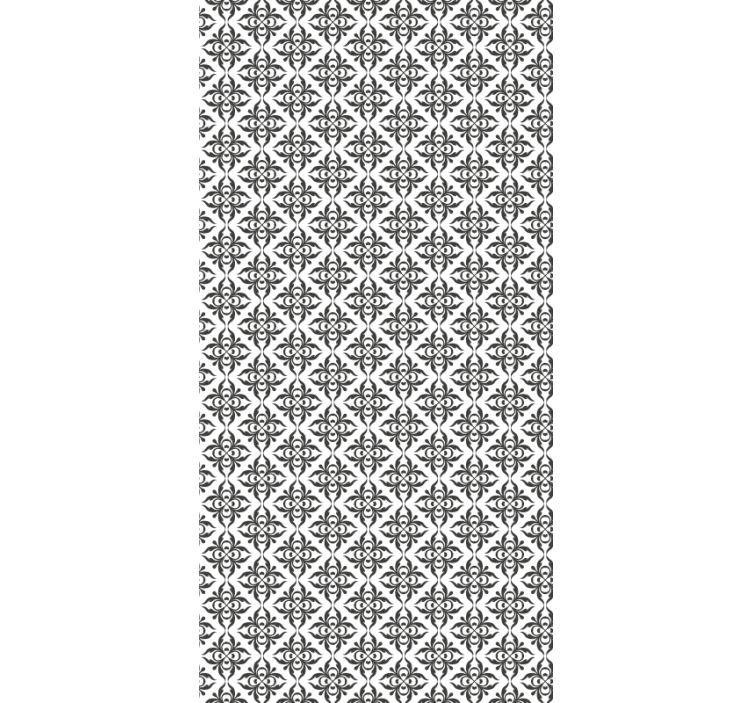 Papel pintado azulejos Patrón de mosaico negro - TenVinilo