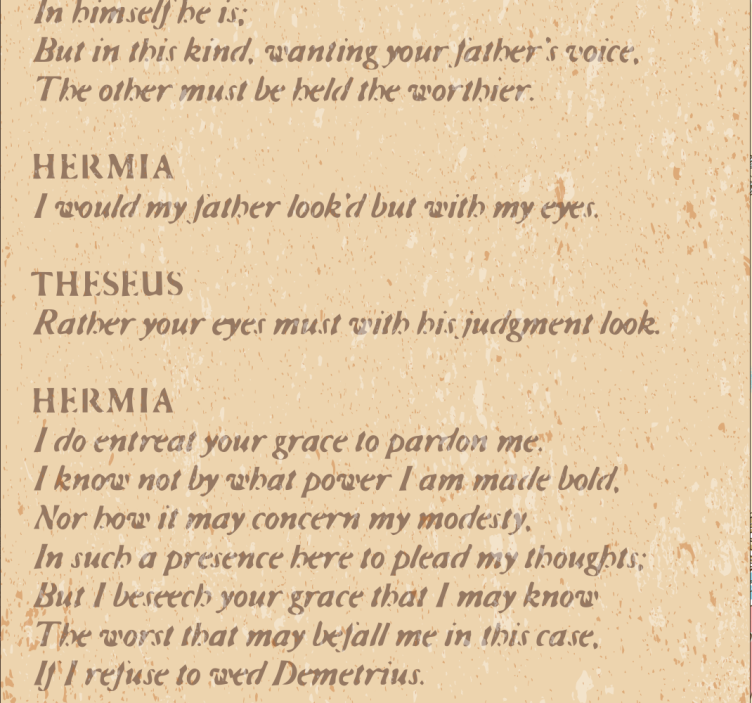 Papel tapiz arte extracto shakesperiano - TenVinilo