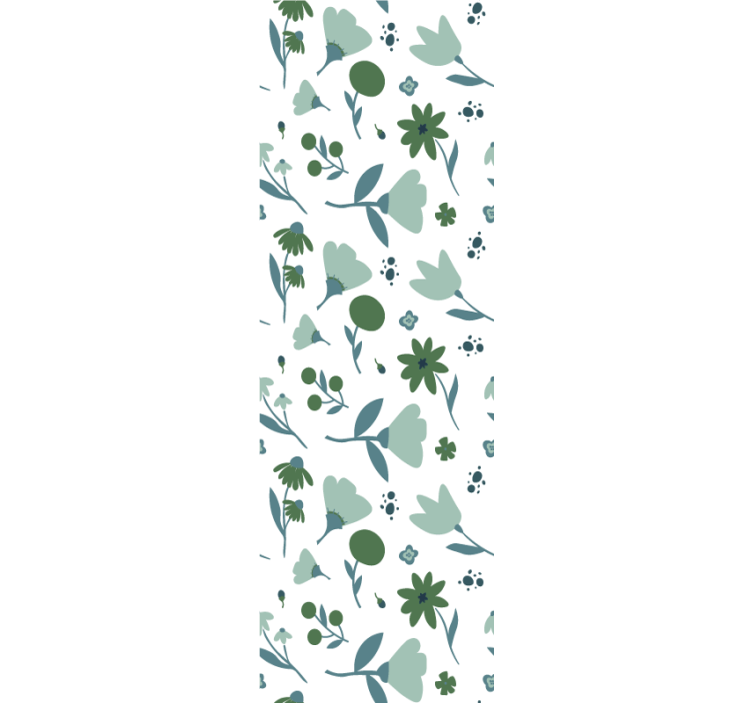 Papel pintado flores Harina azul - TenVinilo