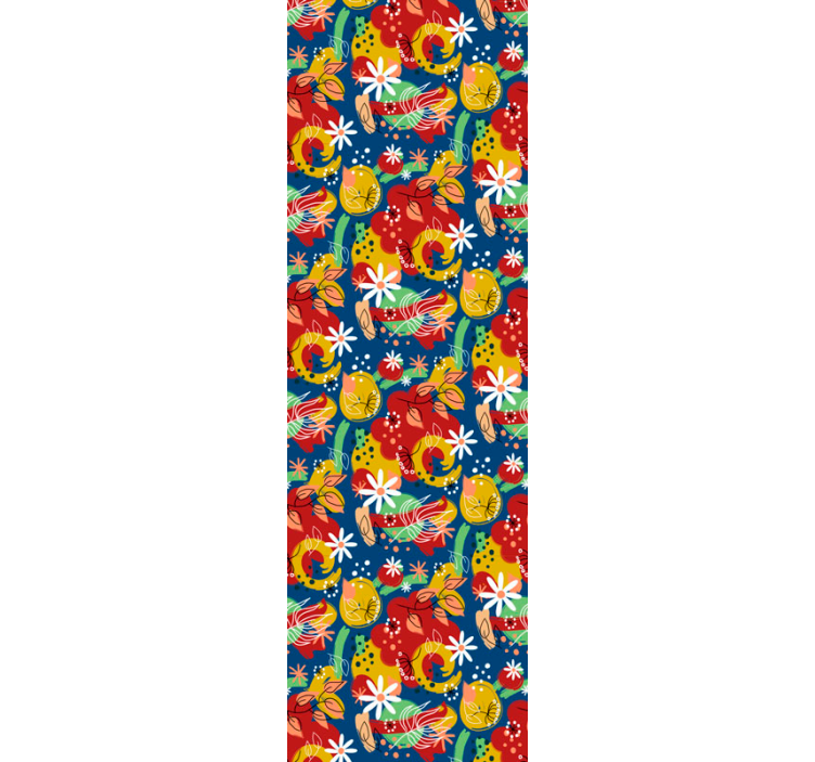 Papel tapiz abstracto salpicadura de fruta - TenVinilo