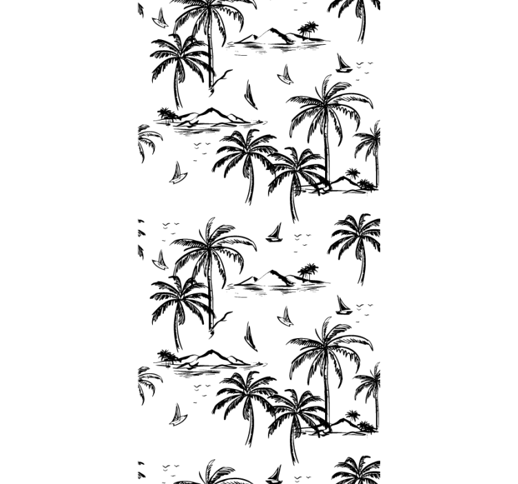 papel pintado troncos Palmeras tropicales - TenVinilo