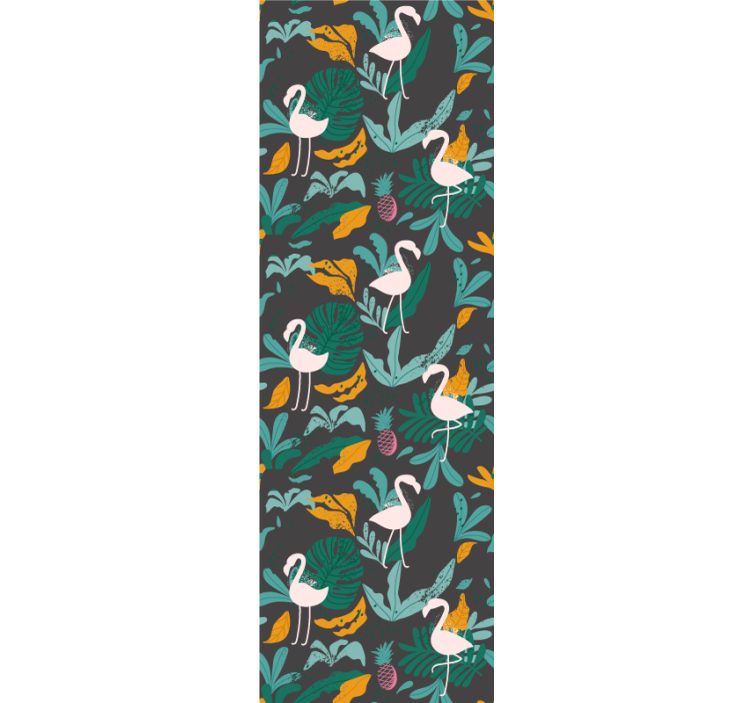 Papel tapiz animales escena de flamencos tropicales - TenVinilo