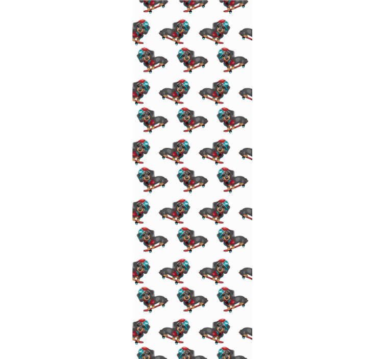 Papel tapiz perros skate canino - TenVinilo