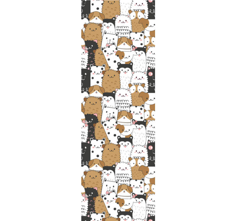 Papel tapiz gatos motivo de gato juguetón - TenVinilo