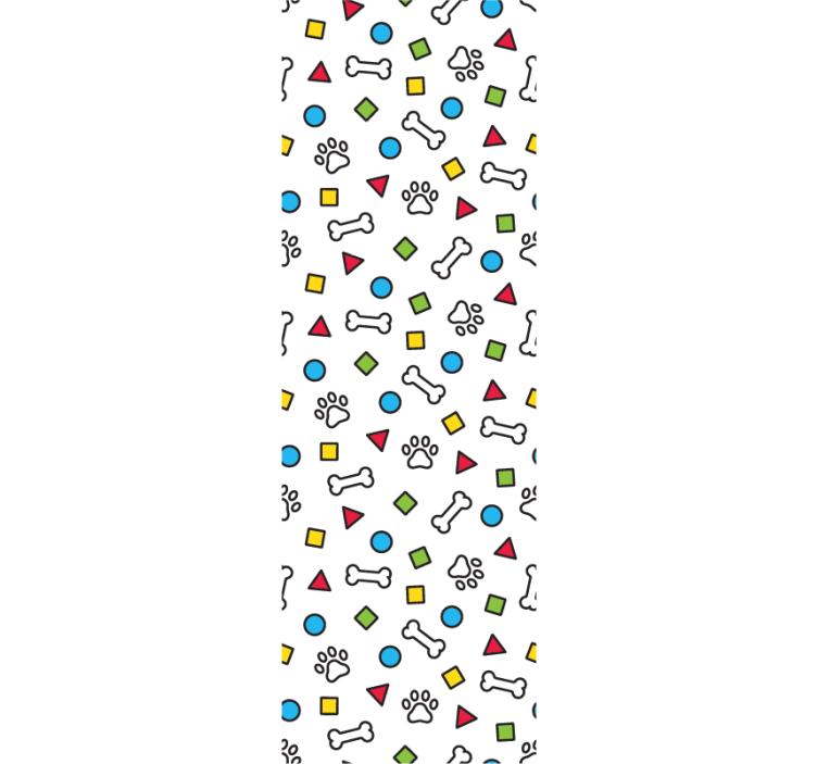 Papel pintado perros Patrón de huella de pie de huesos - TenVinilo