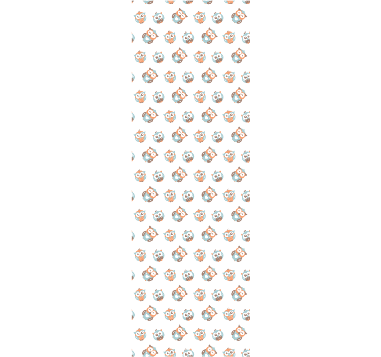 Papel tapiz infantil patrón de búho - TenVinilo