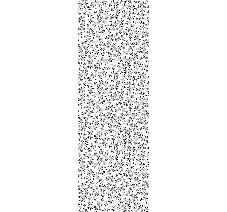 Papel pintado flores Flores polacas en negro - TenVinilo