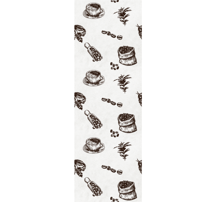 Papel tapiz arte motivos de cafeina - TenVinilo