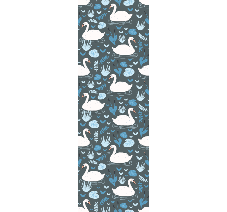 Papel tapiz pájaros motivo del lago de los cisnes - TenVinilo