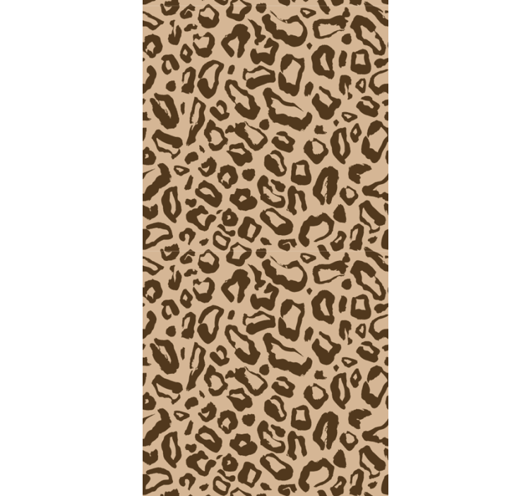 Papel tapiz leopardos patrón felino beige - TenVinilo