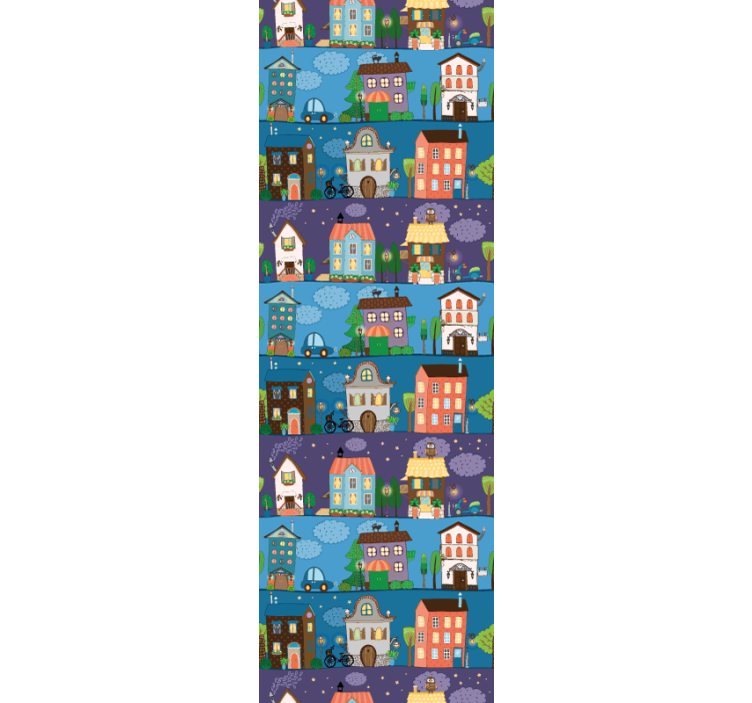 Papel tapiz ciudades hora del cuento urbano - TenVinilo